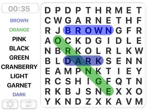 Изображение игры: Word Search Games in english