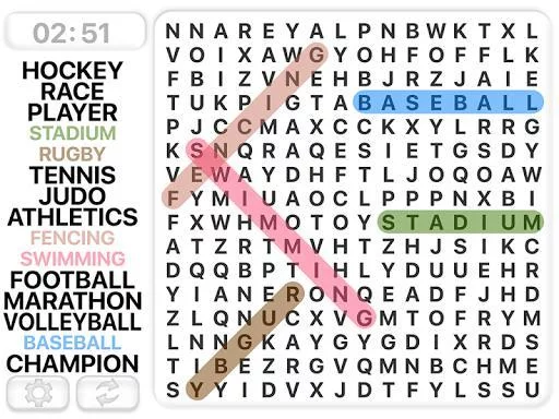 Изображение игры: Word Search Games in english