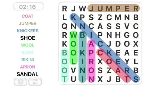 Изображение игры: Word Search Games in english