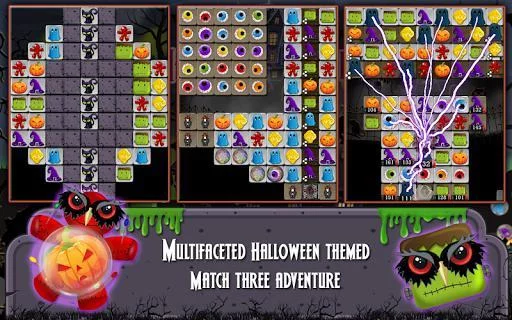 Изображение игры: Halloween Drops 4 - Match three puzzle