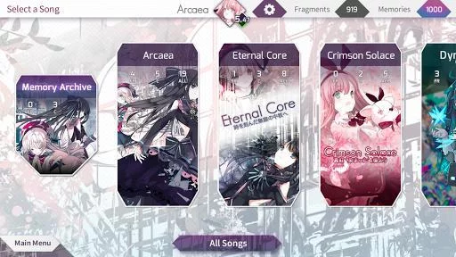 Изображение игры: Arcaea - New Dimension Rhythm Game