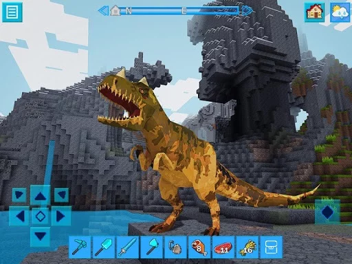 Изображение игры: JurassicCraft: Free Block Build & Survival Craft