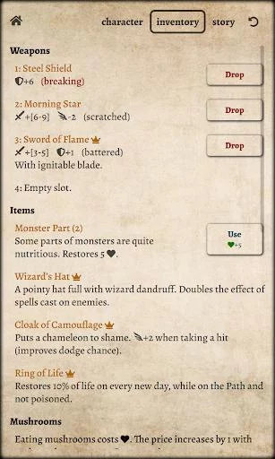 Изображение игры: Path of Adventure - Text-based roguelike