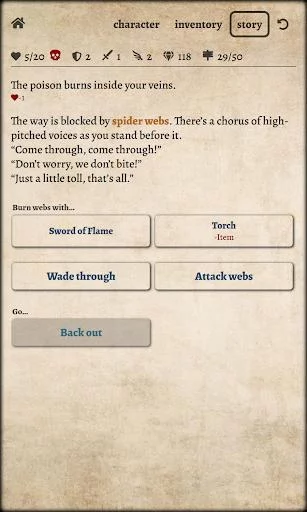 Изображение игры: Path of Adventure - Text-based roguelike