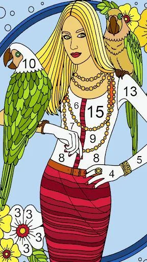 Изображение игры: Color by number - color by number for adults