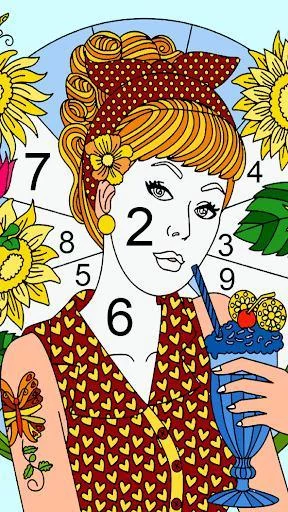 Изображение игры: Color by number - color by number for adults