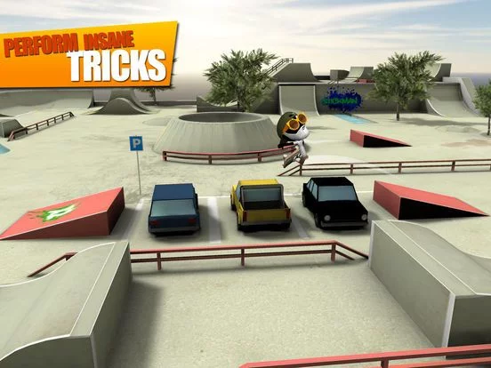 Изображение игры: Stickman Skate Battle