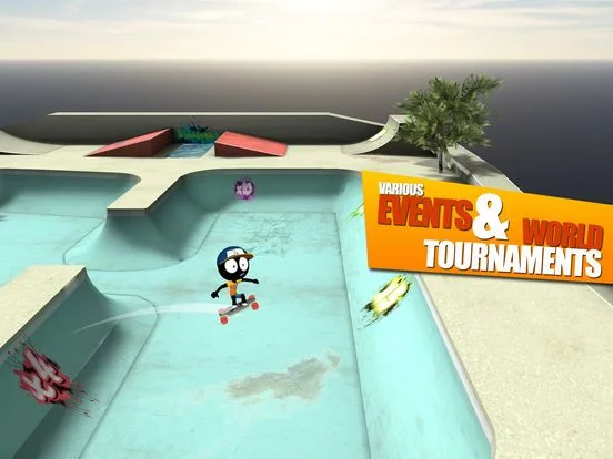 Изображение игры: Stickman Skate Battle