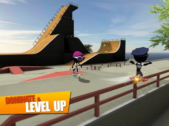 Изображение игры: Stickman Skate Battle