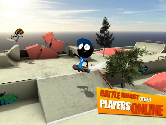 Изображение игры: Stickman Skate Battle