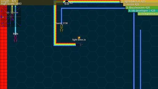 Изображение игры: Light-Bikes.io