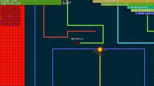 Изображение игры: Light-Bikes.io