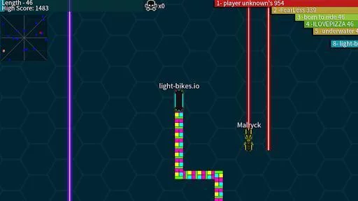 Изображение игры: Light-Bikes.io