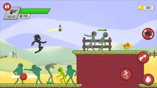 Изображение игры: Stickman Zombie Shooter - Epic Stickman Games