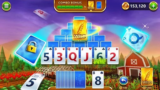 Изображение игры: Farmship: TriPeaks Solitaire