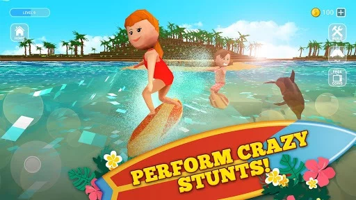 Изображение игры: Surfing Craft: Crafting, Stunts & Surf Games World