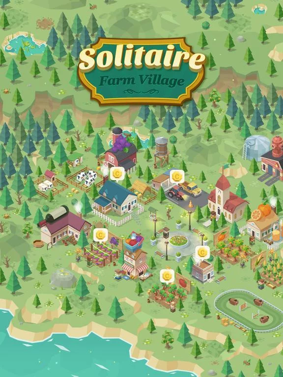 Изображение игры: Solitaire Farm Village
