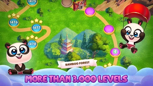 Изображение игры: Panda Pop! Bubble Shooter Saga & Puzzle Adventure