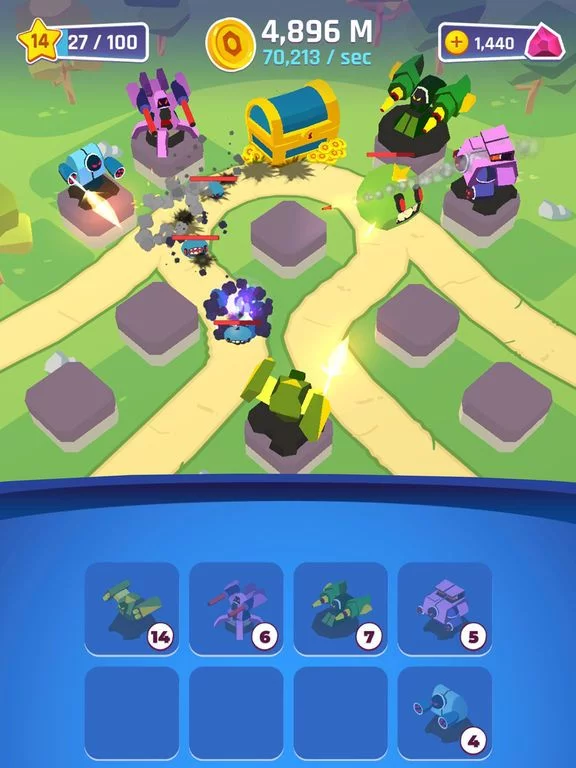Изображение игры: Merge Tower Bots