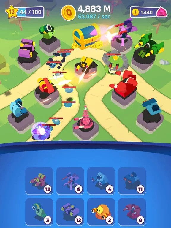 Изображение игры: Merge Tower Bots