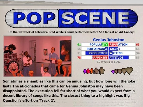 Изображение игры: Popscene (Music Industry Sim)