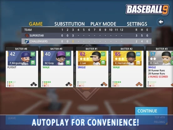 Изображение игры: BASEBALL 9
