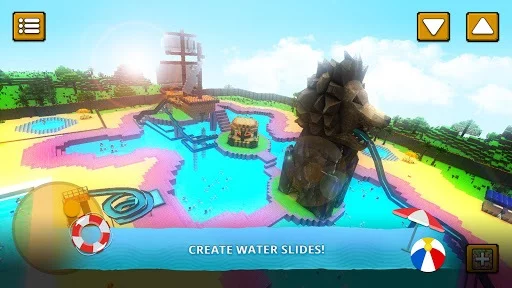 Изображение игры: Water Park Craft GO: Waterslide Building Adventure