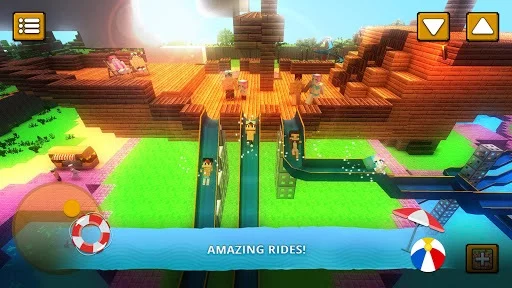 Изображение игры: Water Park Craft GO: Waterslide Building Adventure