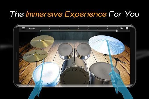 Изображение игры: Easy Real Drums-Real Rock and jazz Drum music game