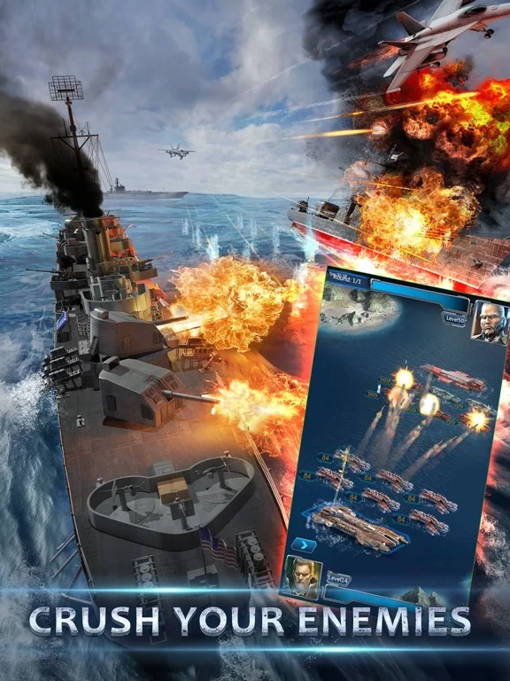 Изображение игры: Battle Warship: Naval Empire