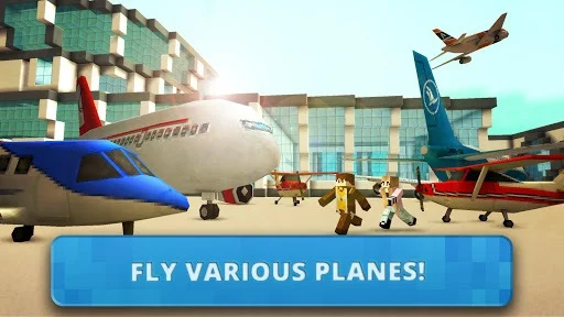 Изображение игры: Airport Craft: Fly Simulator Boys Craft Building