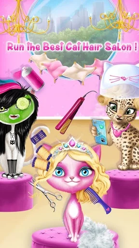 Изображение игры: Cat Hair Salon Birthday Party - Virtual Kitty Care