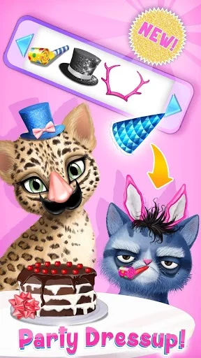 Изображение игры: Cat Hair Salon Birthday Party - Virtual Kitty Care