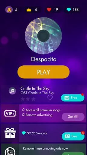 Изображение игры: Piano Solo - Magic Dream tiles game 4