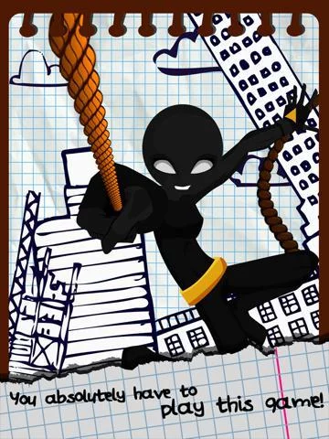 Изображение игры: A Superhero Stickman Adventure - Swinging n Flying Through The City Streets