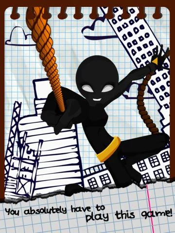 Изображение игры: A Superhero Stickman Adventure - Swinging n Flying Through The City Streets