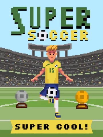 Изображение игры: Super Soccer - World Champion 8 Bit Soccer Ball Juggling Free Sports Game