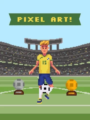 Изображение игры: Super Soccer - World Champion 8 Bit Soccer Ball Juggling Free Sports Game