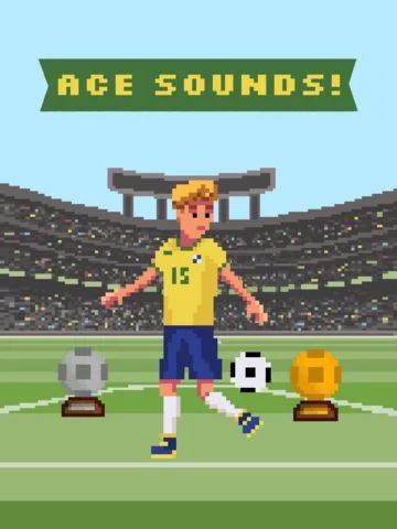 Изображение игры: Super Soccer - World Champion 8 Bit Soccer Ball Juggling Free Sports Game