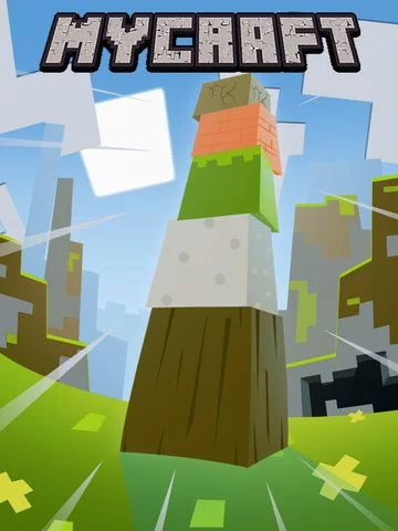 Изображение игры: My Tower Physics - Stacking 8-Bit Build-ing Blocks in the Pixelated Cube World