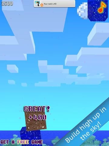 Изображение игры: My Tower Physics - Stacking 8-Bit Build-ing Blocks in the Pixelated Cube World