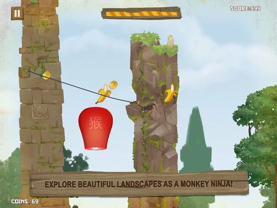Изображение игры: Rope Hanger: Monkey Ninja