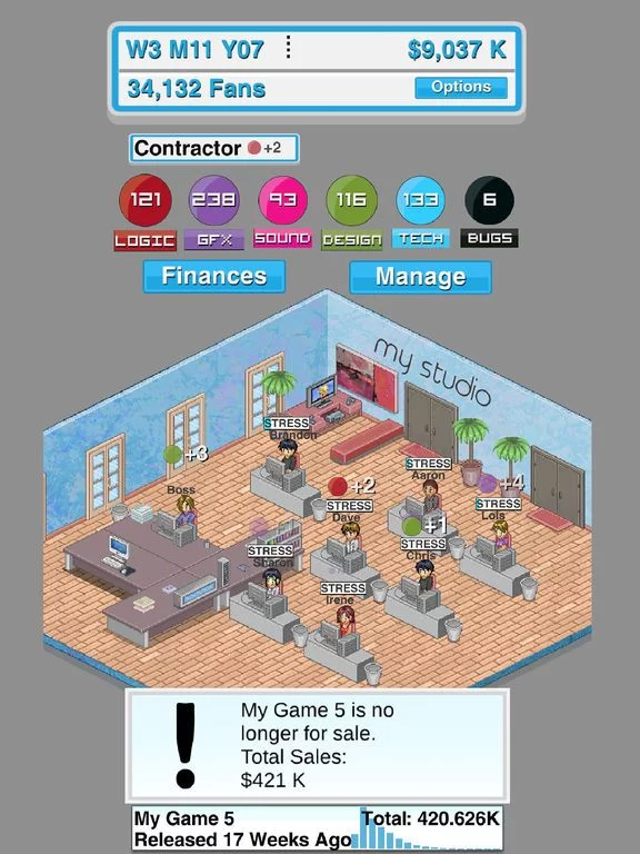 Изображение игры: Game Studio Tycoon – Become A Game Developer!