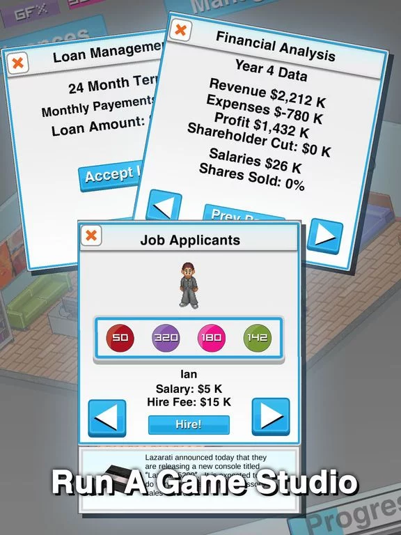 Изображение игры: Game Studio Tycoon – Become A Game Developer!
