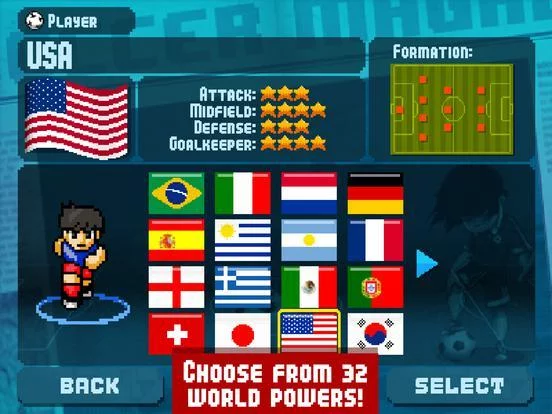Изображение игры: Pixel Cup Soccer FREE
