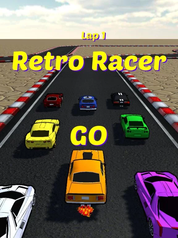 Изображение игры: Retro Racer arcade race game