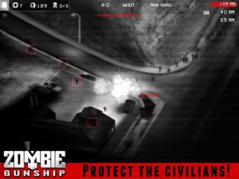 Изображение игры: Zombie Gunship Free: Gun Down Zombies