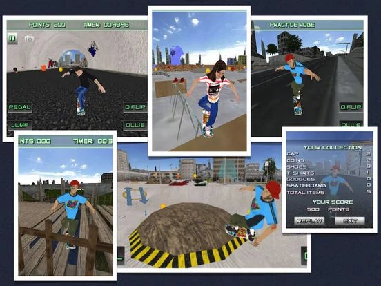 Изображение игры: Skateboarding 3D Skater Die Hard Skate Board Game