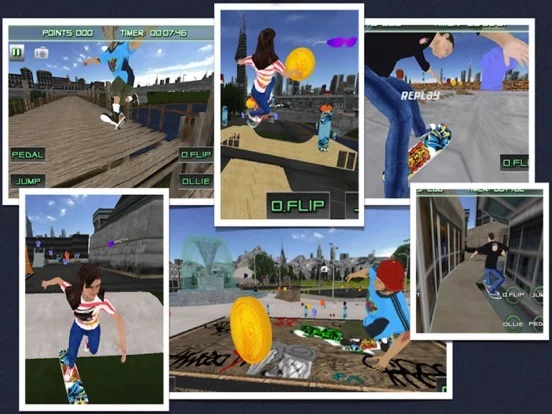 Изображение игры: Skateboarding 3D Skater Die Hard Skate Board Game