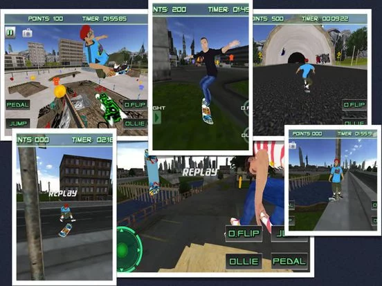 Изображение игры: Skateboarding 3D Skater Die Hard Skate Board Game